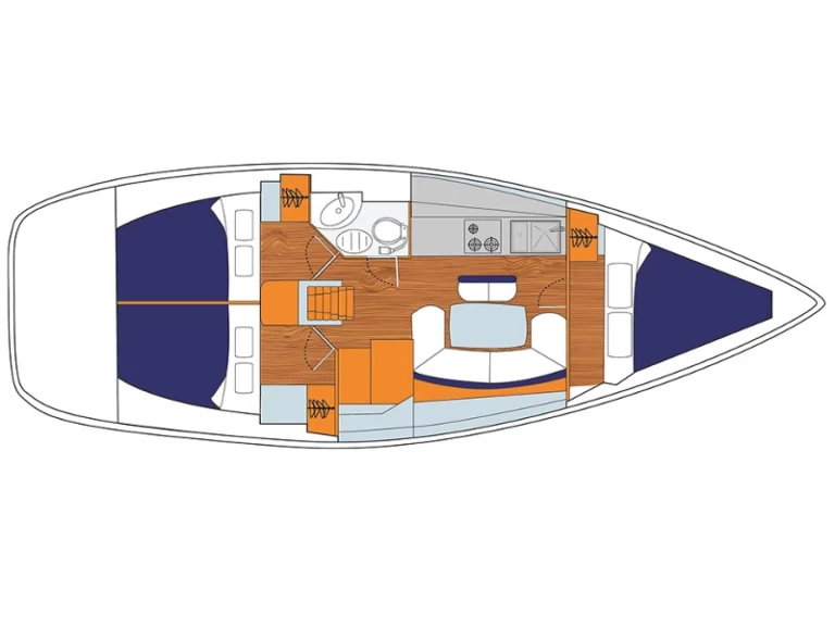 Noleggio Barca a vela Jeanneau con patente nautica