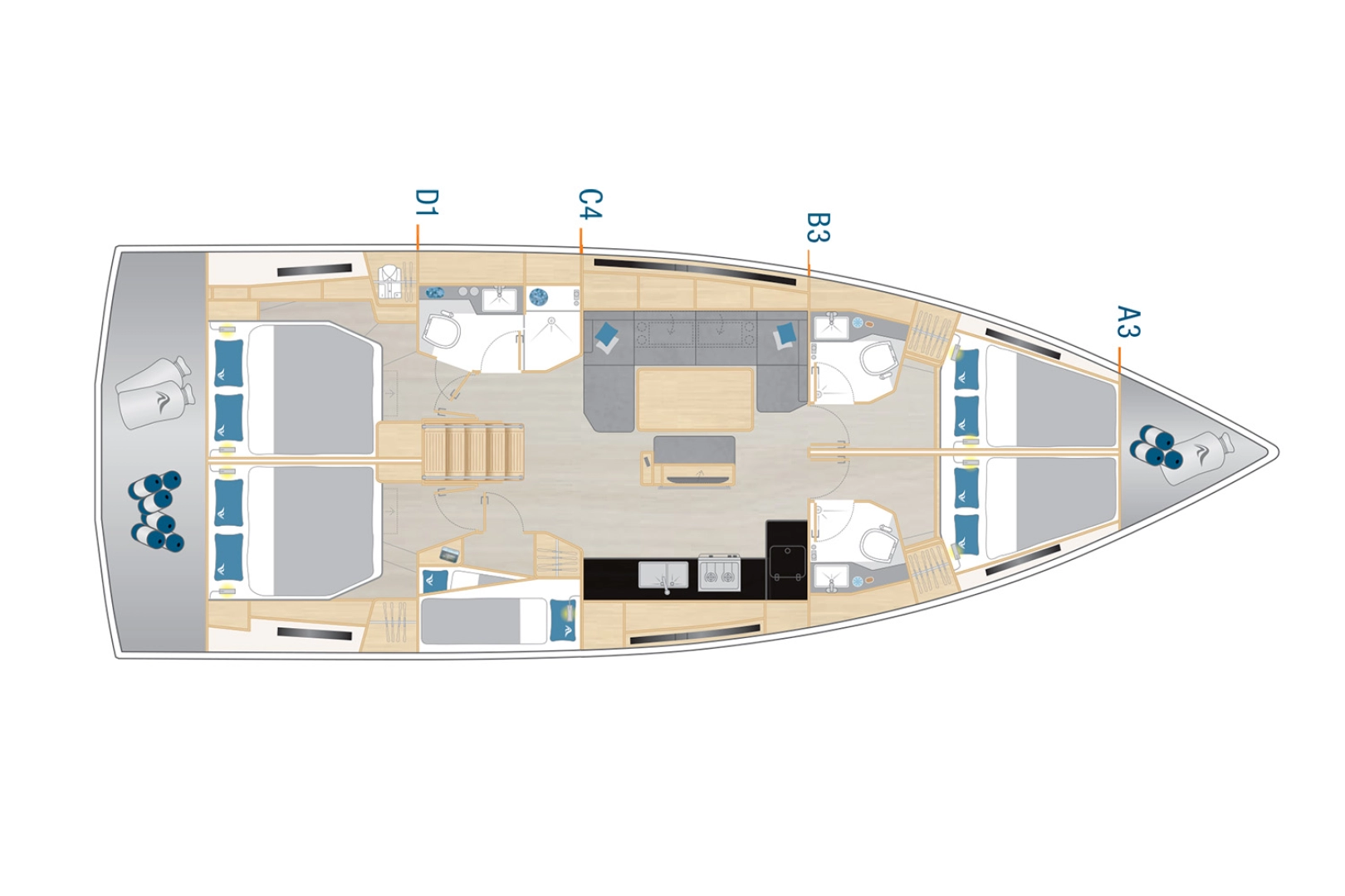 Noleggio Barca a vela a Fethiye – Hanse Hanse 460