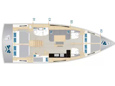 Noleggio Barca a vela a Fethiye – Hanse Hanse 460