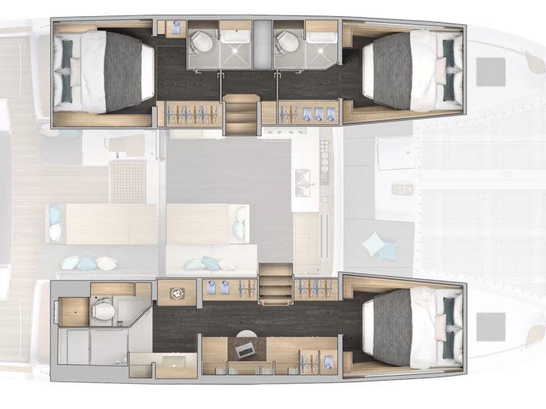 Noleggio barche Papeete economico Lagoon 43