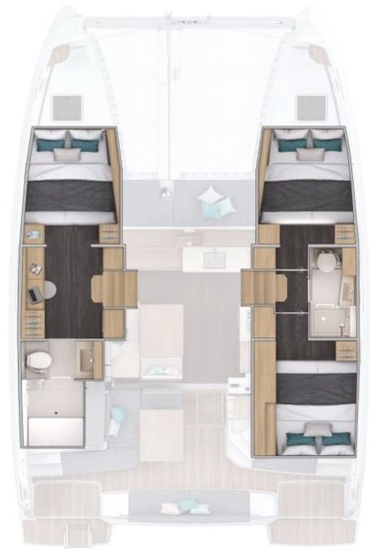 Noleggiare una Lagoon Lagoon 38 - 3 + 2 cab. a Ellinikó