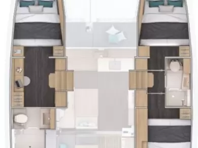 Noleggiare una Lagoon Lagoon 38 - 3 + 2 cab. a Ellinikó