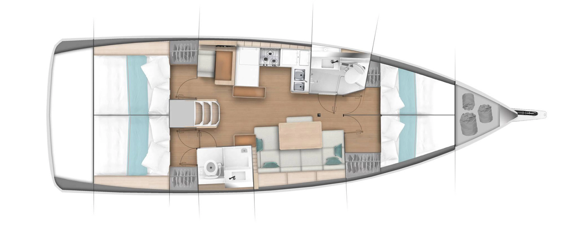 Jeanneau Sun Odyssey 440 da affittare a  Gouviá