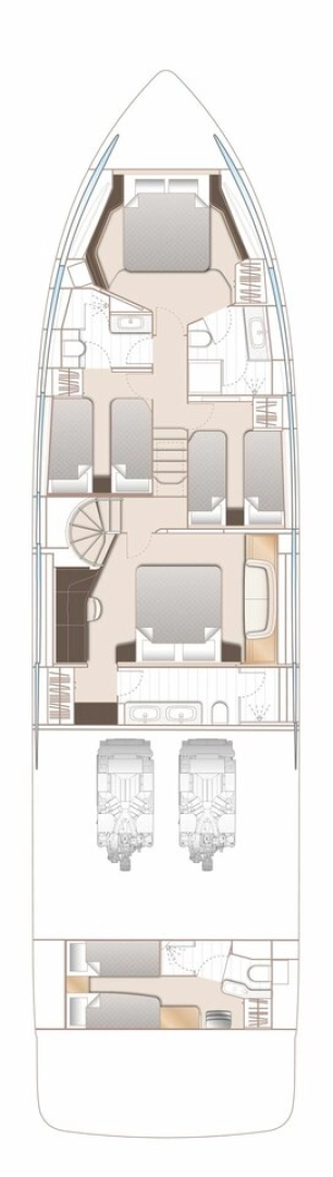 Noleggio barche Podstrana economico Princess Y72