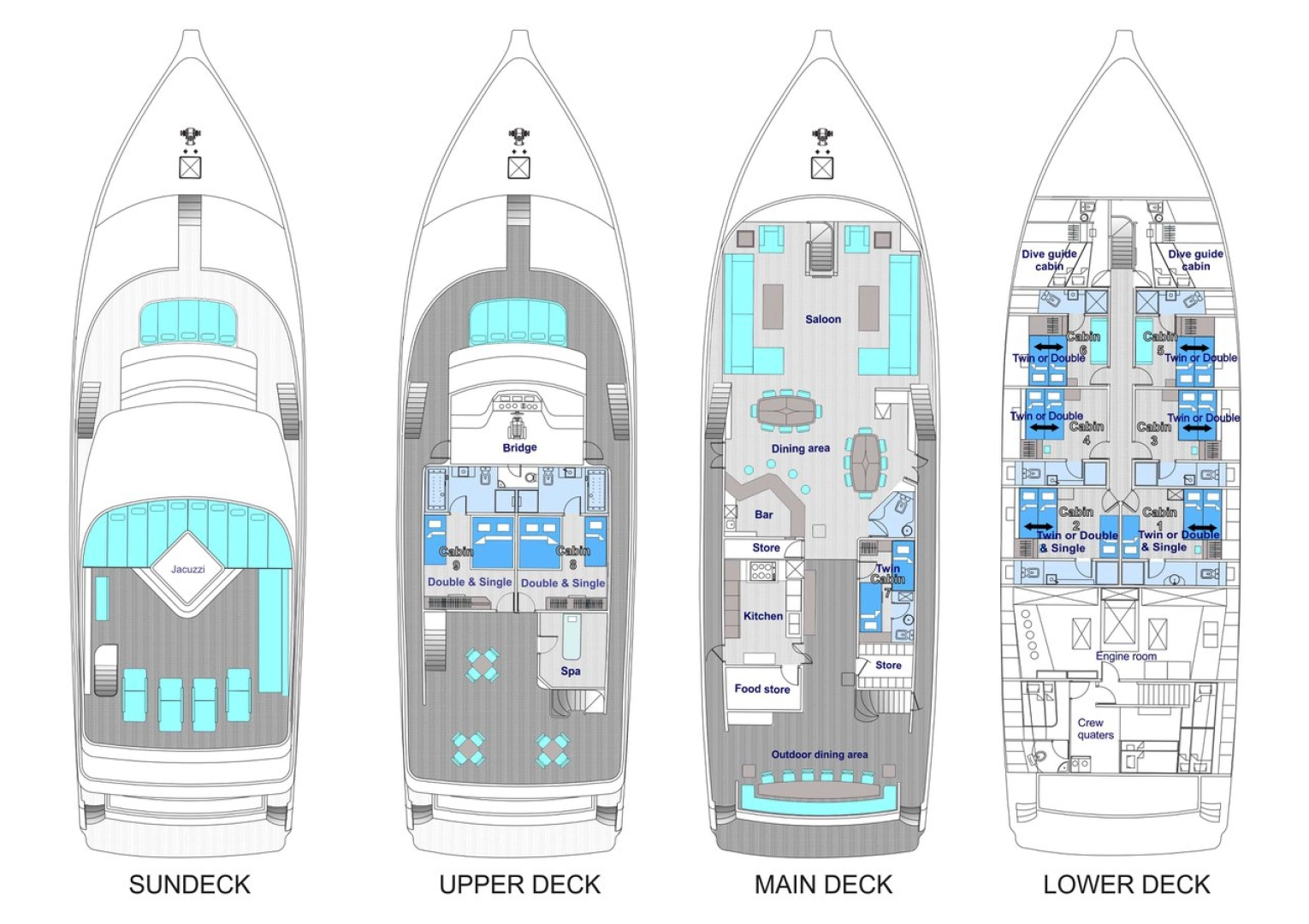 Noleggio Yacht di lusso a Malé – Custom Made MY Honors Legacy