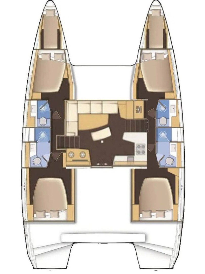Noleggio barche Mahé economico Lagoon 42