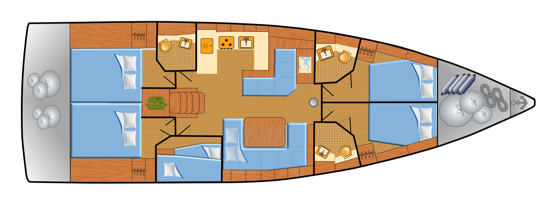 Noleggio Barca a vela Bénéteau con patente nautica