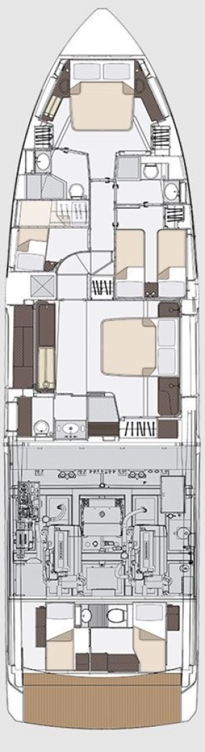 Noleggio barche Podstrana economico Azimut 68