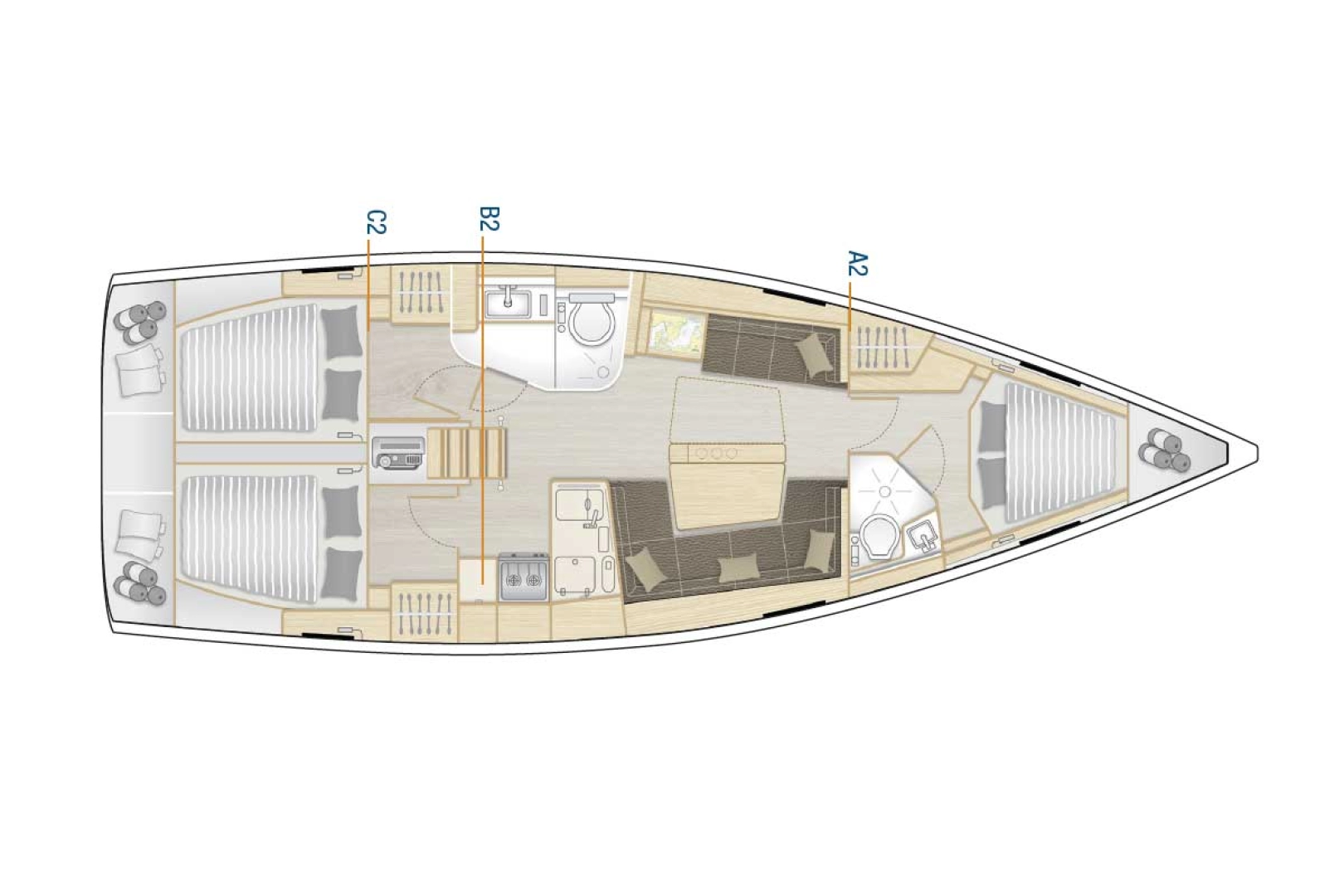 Hanse Hanse 418 da affittare a  Castelli