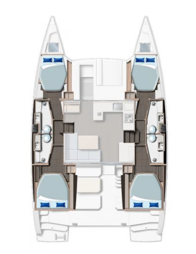Leopard Catamarans / Robertson & Caine Leopard 42 - 4 cab. da affittare a  Procida