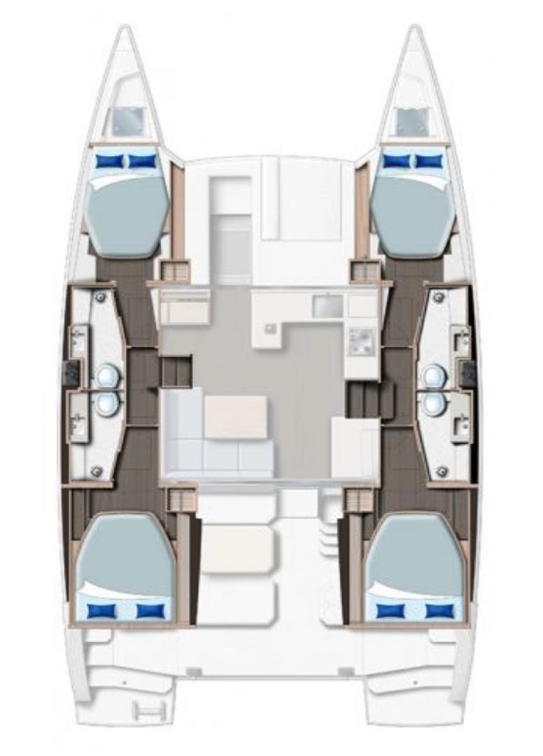 Noleggio barche Procida economico Leopard 42 - 4 cab.