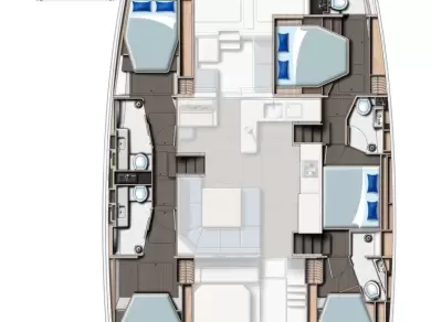 Noleggio barche Leopard Catamarans / Robertson & Caine Leopard 50 - 5 + 1 cab a Procida su Samboat