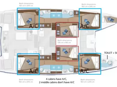 Noleggio barche Lagoon Lagoon 50 a Castelli su Samboat