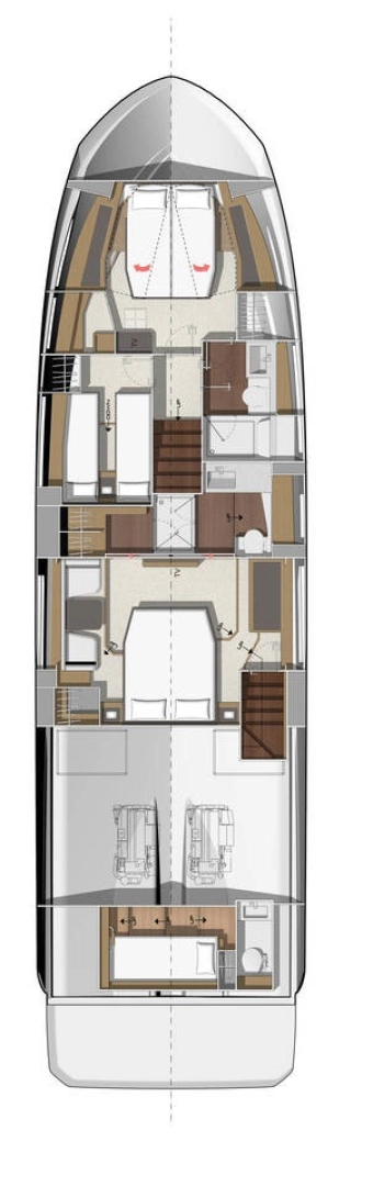 Jeanneau Prestige 520 Flybridge - 3 + 1 cab. da affittare a  Spalato