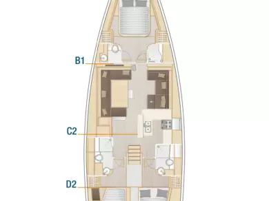 Noleggio Barca a vela a Seget Donji – Hanse Hanse 588