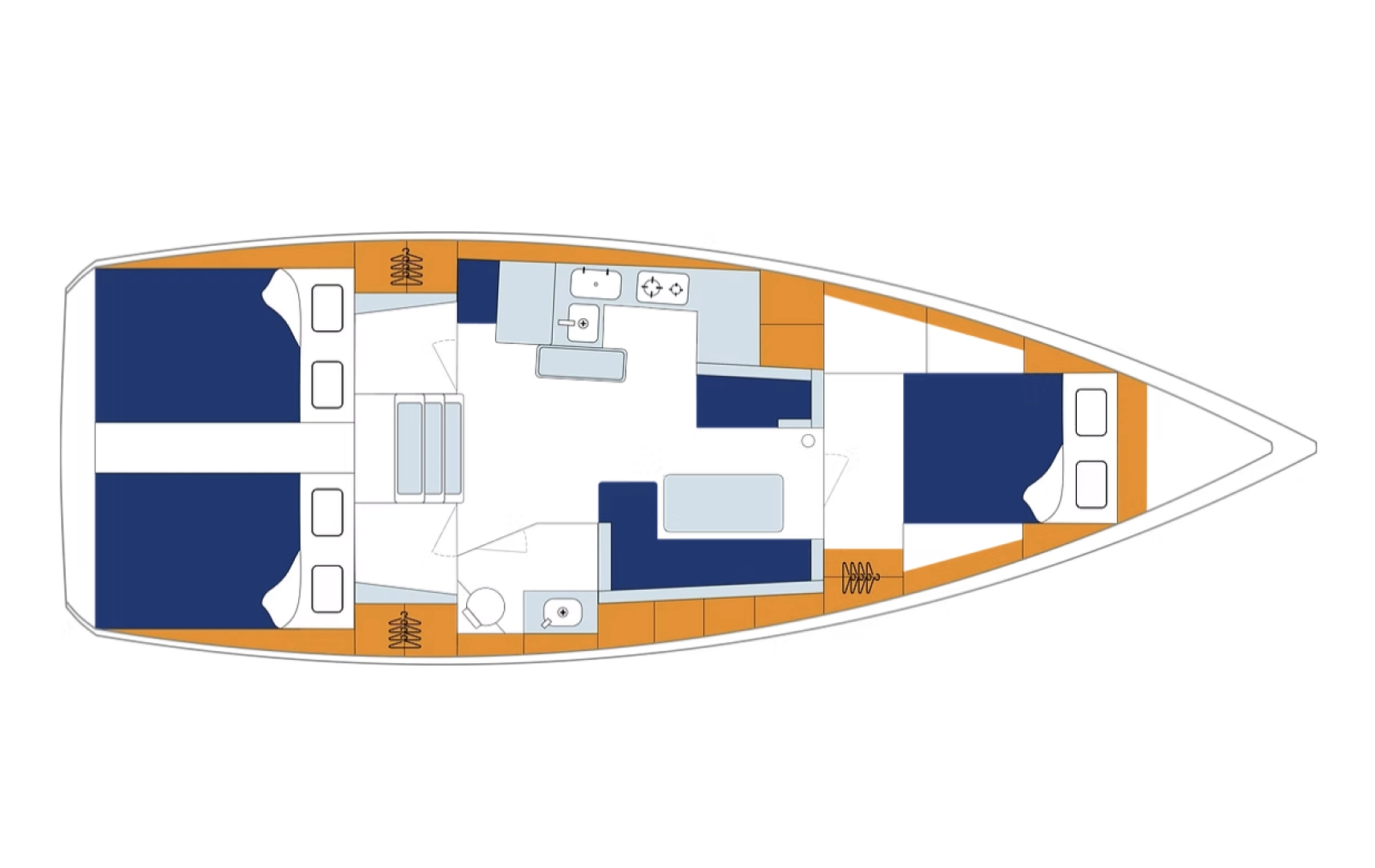 Noleggio Barca a vela Jeanneau con patente nautica