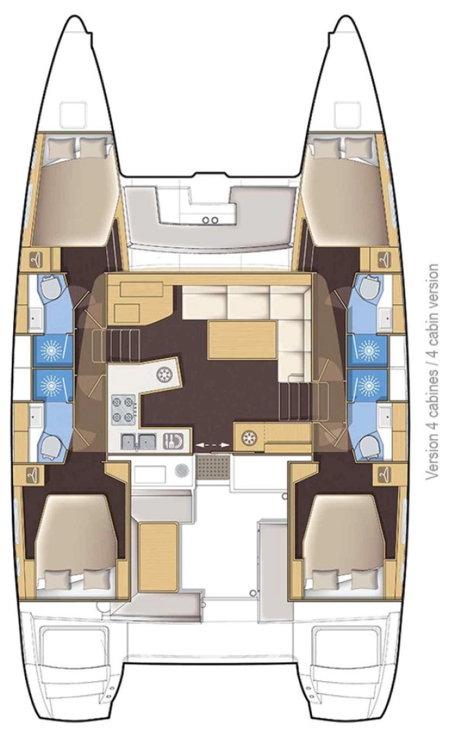 Noleggio barche Lagoon Lagoon 450 Sport Top a Palma de Maiorca su Samboat