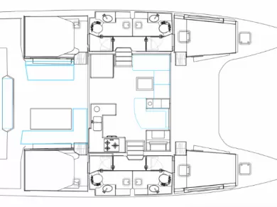 Noleggio Barca a motore a Lefkáda – Bavaria Nautitech 47 Power - 4 + 2 cab.