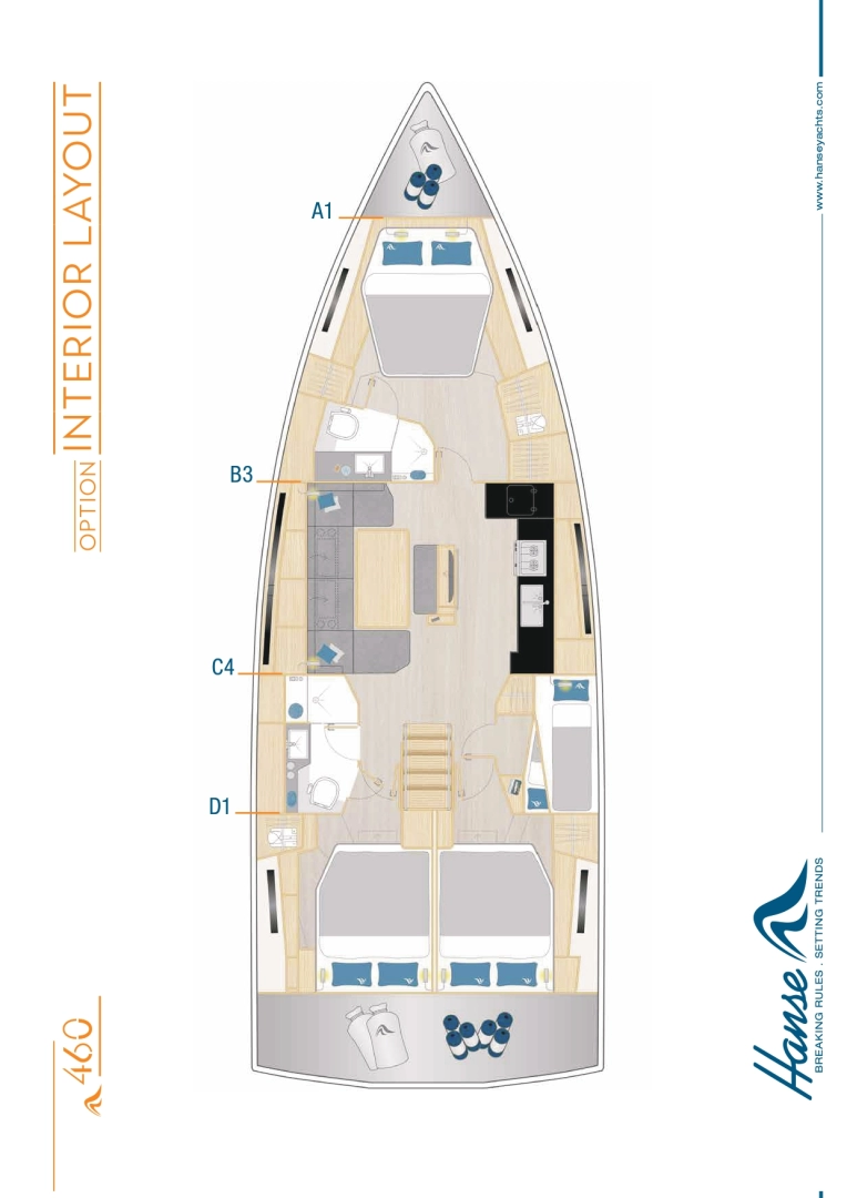 Noleggio Barca a vela Hanse con patente nautica