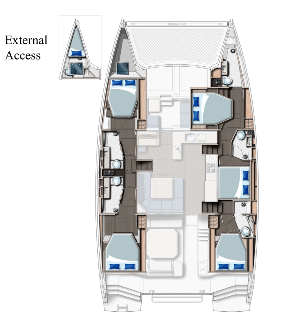 Noleggio barche Leopard Catamarans / Robertson & Caine Leopard 50 - 5 + 1 cab a Cannigione su Samboat