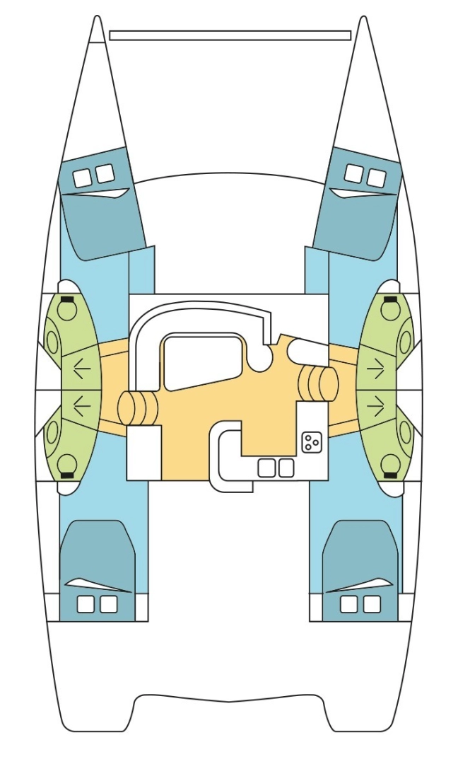 Noleggio barche Airlie Beach economico Leopard 46 - 4 cab.