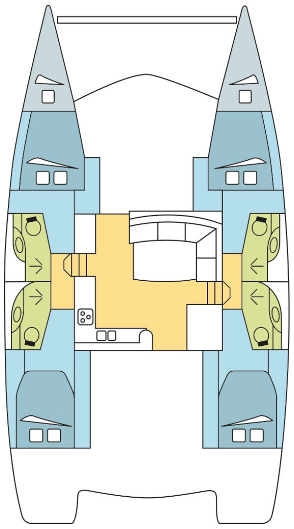 Noleggiare una Leopard Catamarans / Robertson & Caine Leopard 44 - 4 + 2 cab. a Tribunj