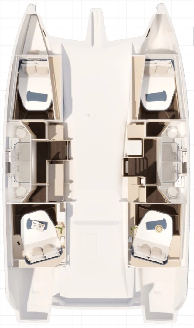 Noleggio barche Nassau economico Fountaine Pajot FP 44 Quatuor - 4 + 2 cab.
