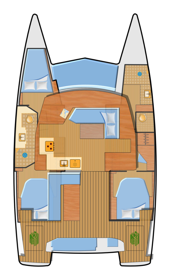 Noleggio Catamarano Fountaine Pajot con patente nautica