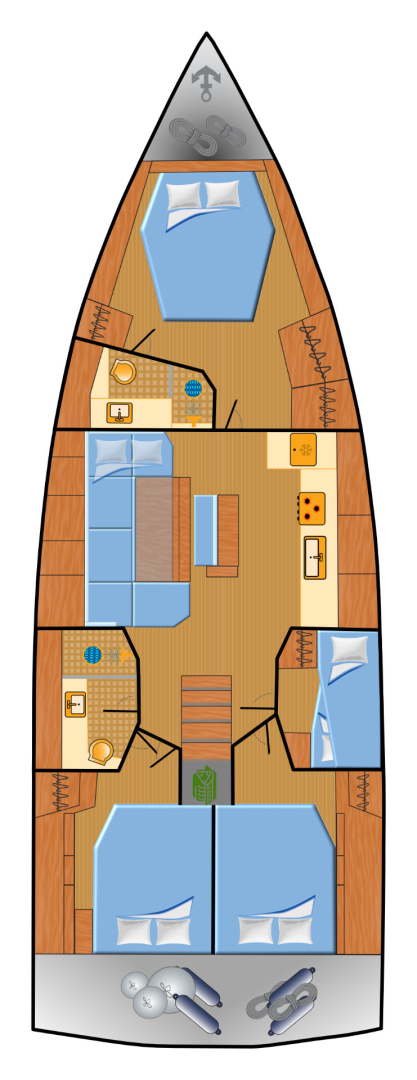 Noleggio Barca a vela Hanse con patente nautica
