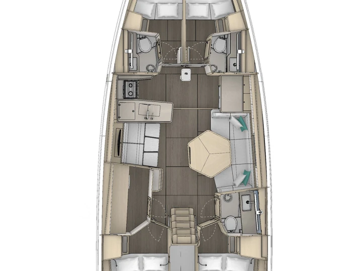 Noleggio barche Procida economico Dufour 48