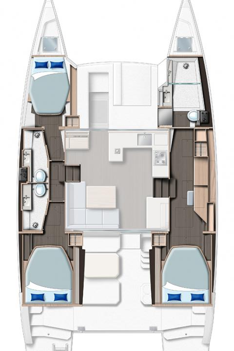 Noleggio barche Leopard Catamarans / Robertson & Caine Leopard 42 - 3 cab. a Saint-Raphaël su Samboat