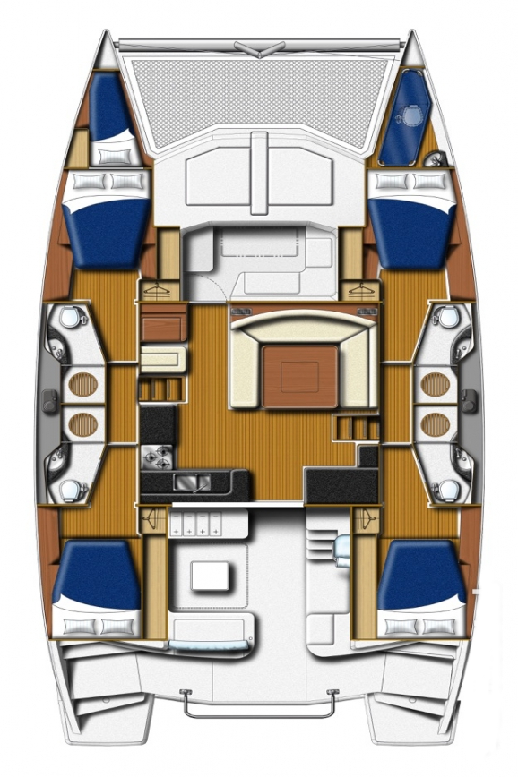 Noleggio barche Leopard Catamarans / Robertson & Caine Leopard 48 - 4 + 1 cab. a Lefkáda su Samboat