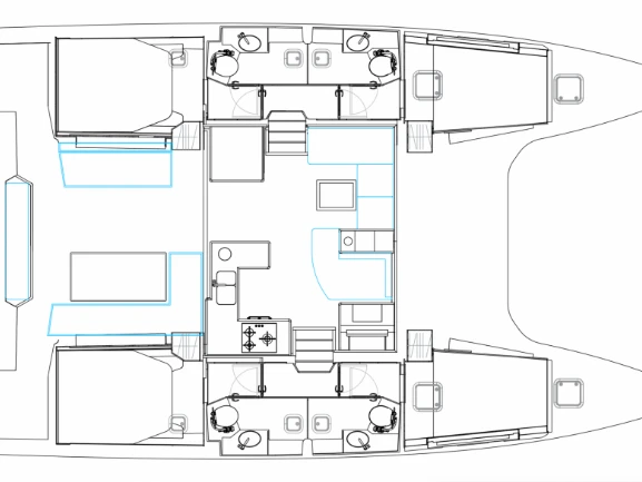 Bavaria Nautitech 47 Power - 4 + 2 cab. da affittare a  Lefkáda