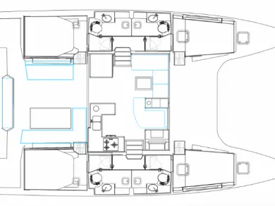 Bavaria Nautitech 47 Power - 4 + 2 cab. da affittare a  Lefkáda