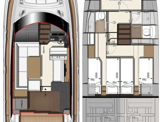 Noleggio a Zaravecchia (Biograd) – Jeanneau Prestige 460 Fly - 3 + 1 cab. su SamBoat