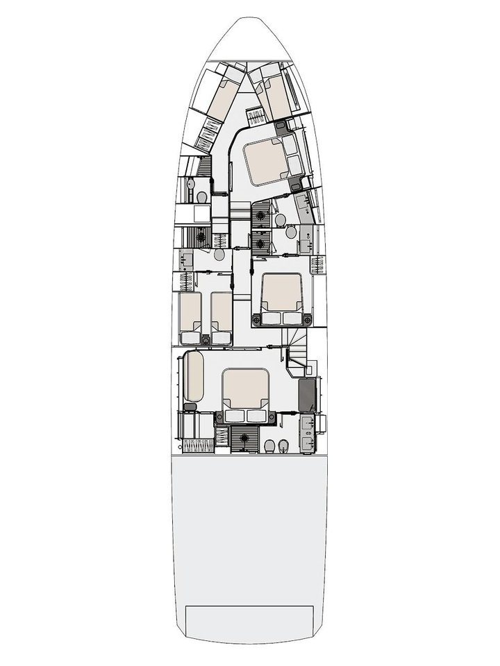 Noleggio barche Podstrana economico Azimut 78 Fly - 4 + 1 cab.