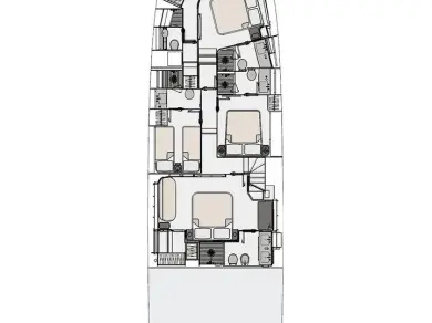 Noleggio barche Podstrana economico Azimut 78 Fly - 4 + 1 cab.