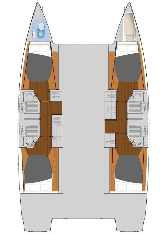 Noleggio Catamarano Fountaine Pajot con patente nautica