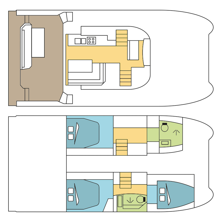 Noleggio Barca a motore Fountaine Pajot con patente nautica