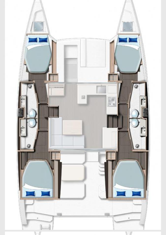 Noleggiare una Leopard Catamarans / Robertson & Caine Leopard 42 - 4 cab. a Furnari