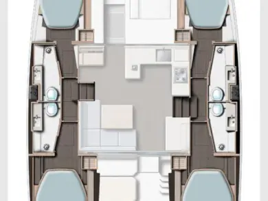 Noleggiare una Leopard Catamarans / Robertson & Caine Leopard 42 - 4 cab. a Furnari