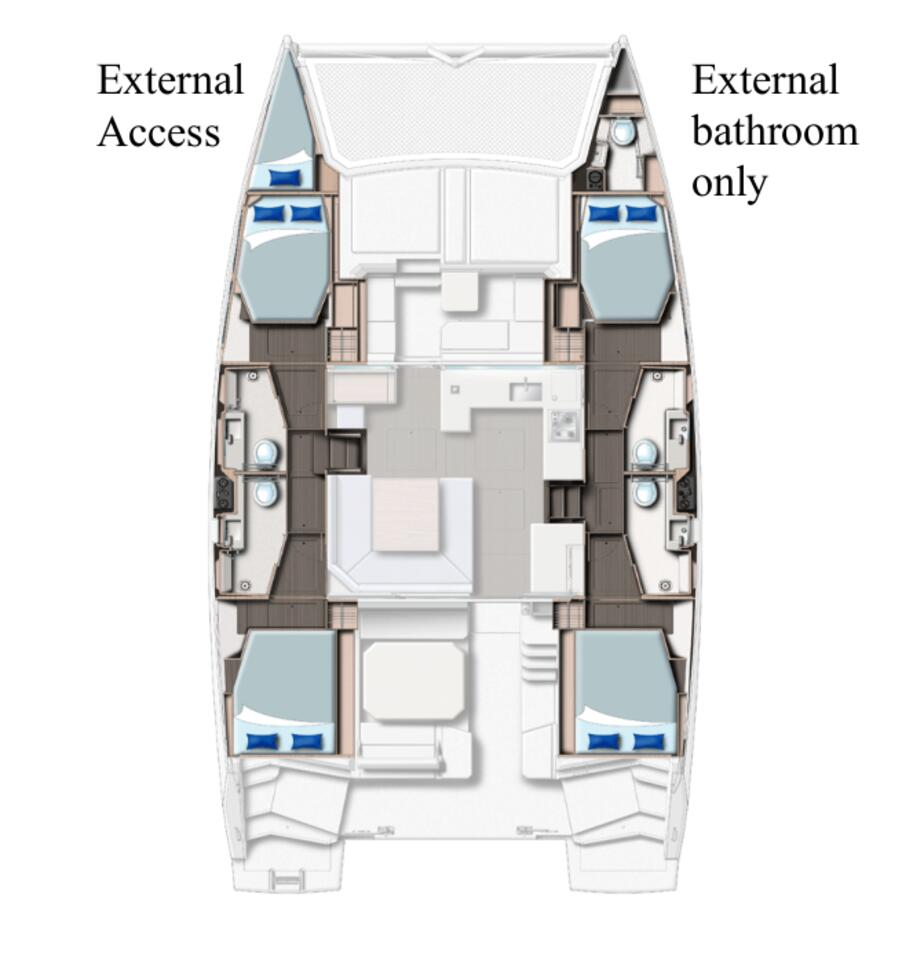Noleggio Catamarano a Procida – Leopard Catamarans / Robertson & Caine Leopard 45