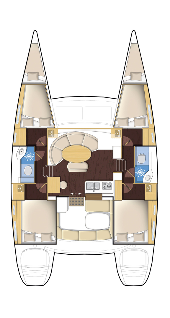Noleggio barche Lagoon Lagoon 380 S2 a Gouviá su Samboat