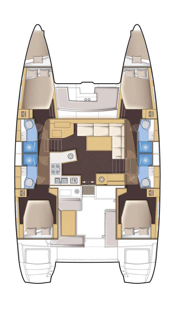 Noleggio barche Gouviá economico Lagoon 450 F