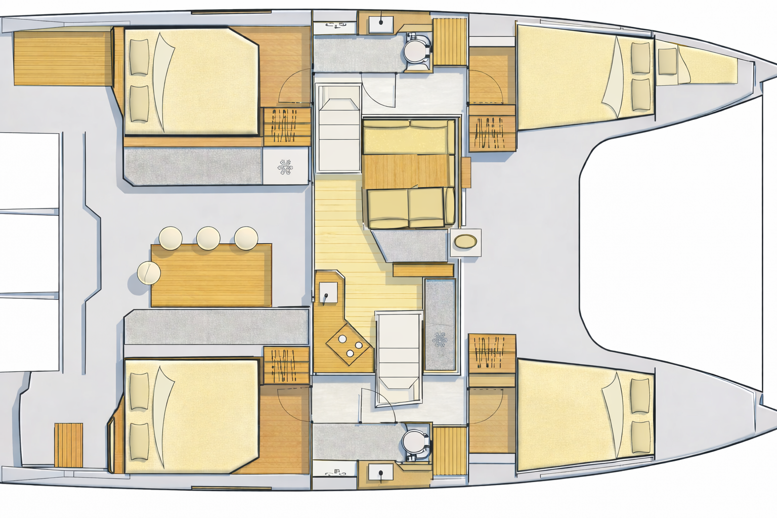Noleggio Catamarano Nautitech con patente nautica
