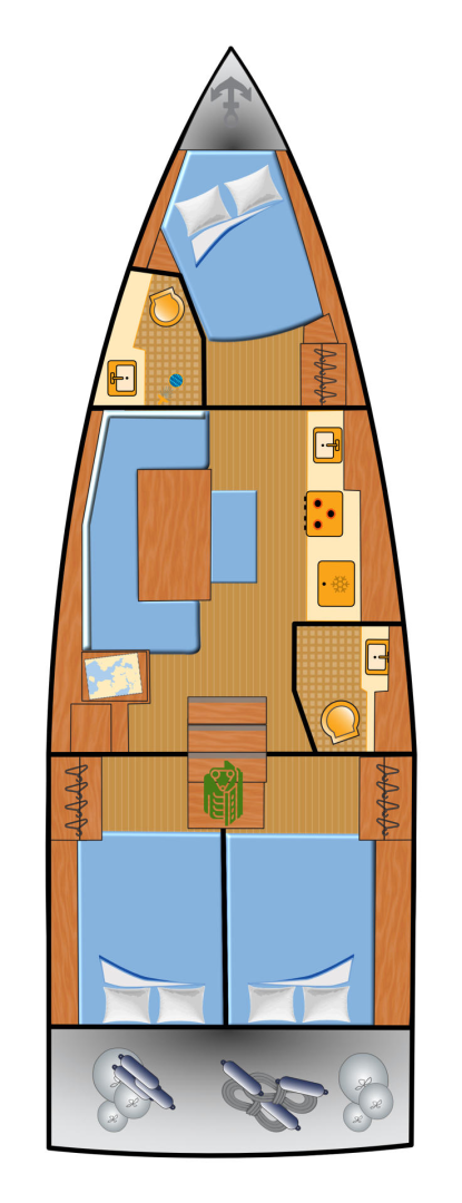 Bénéteau Oceanis 37.1 da affittare a  Zaravecchia (Biograd)