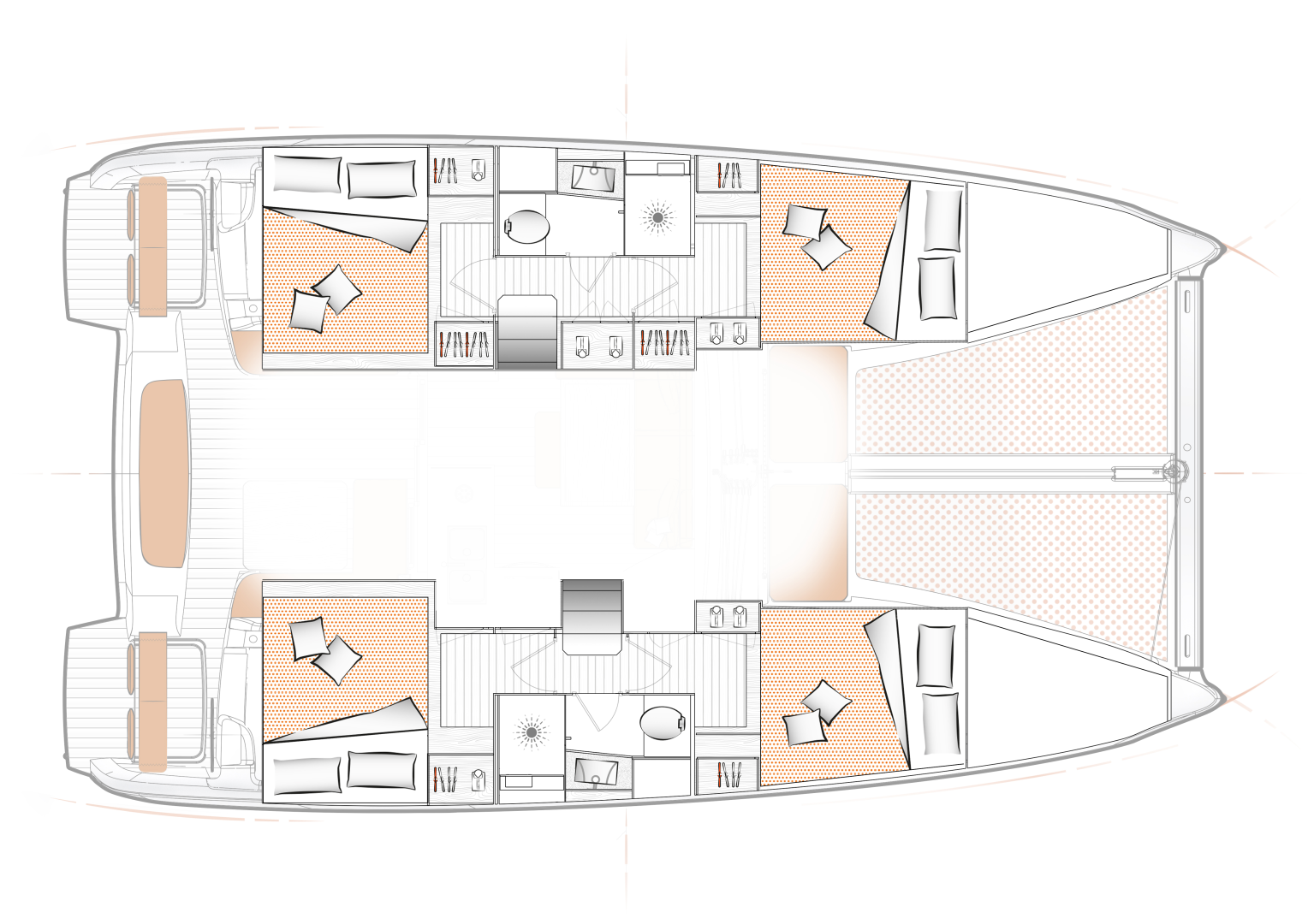 Noleggio Catamarano Bénéteau con patente nautica