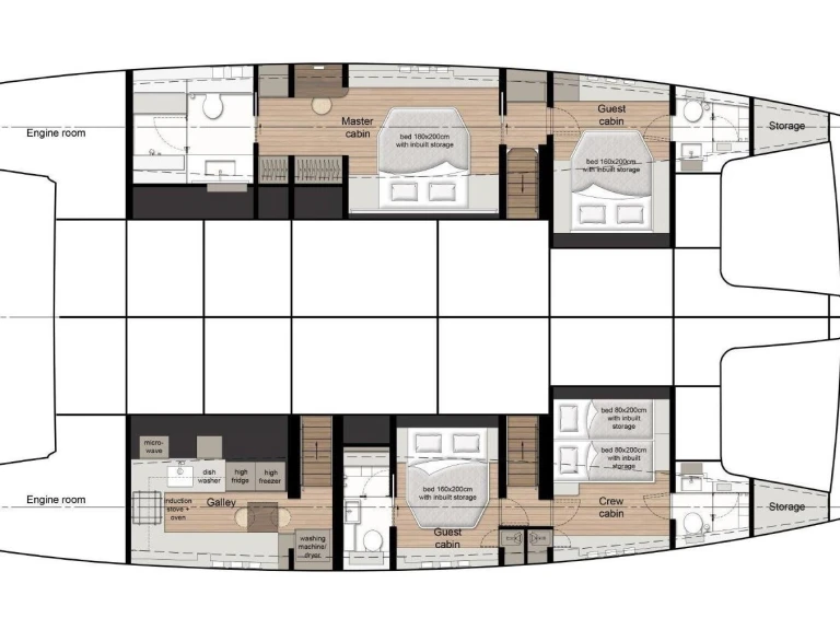 Noleggio Catamarano Sunreef con patente nautica