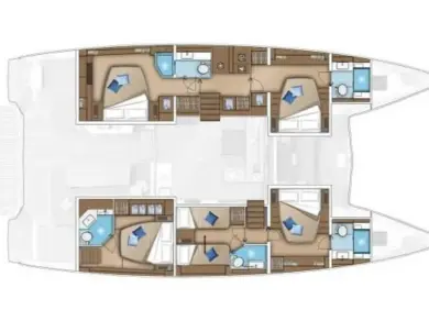 Noleggio barche Seget Donji economico Lagoon 55 - 4 + 2 cab.