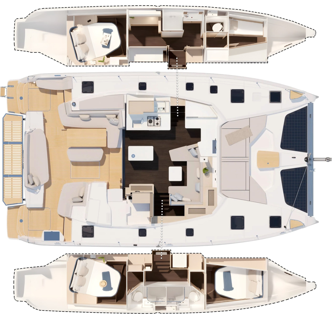 Noleggio Catamarano Fountaine Pajot con patente nautica